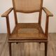 Vintage wooden armchair and canning 1950