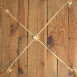 Marble and brass round coffee table