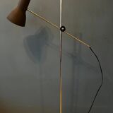 Lampadaire marron réglable du milieu du siècle