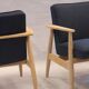 Armchairs created by Mr. Zieliński year 60 blue fabric