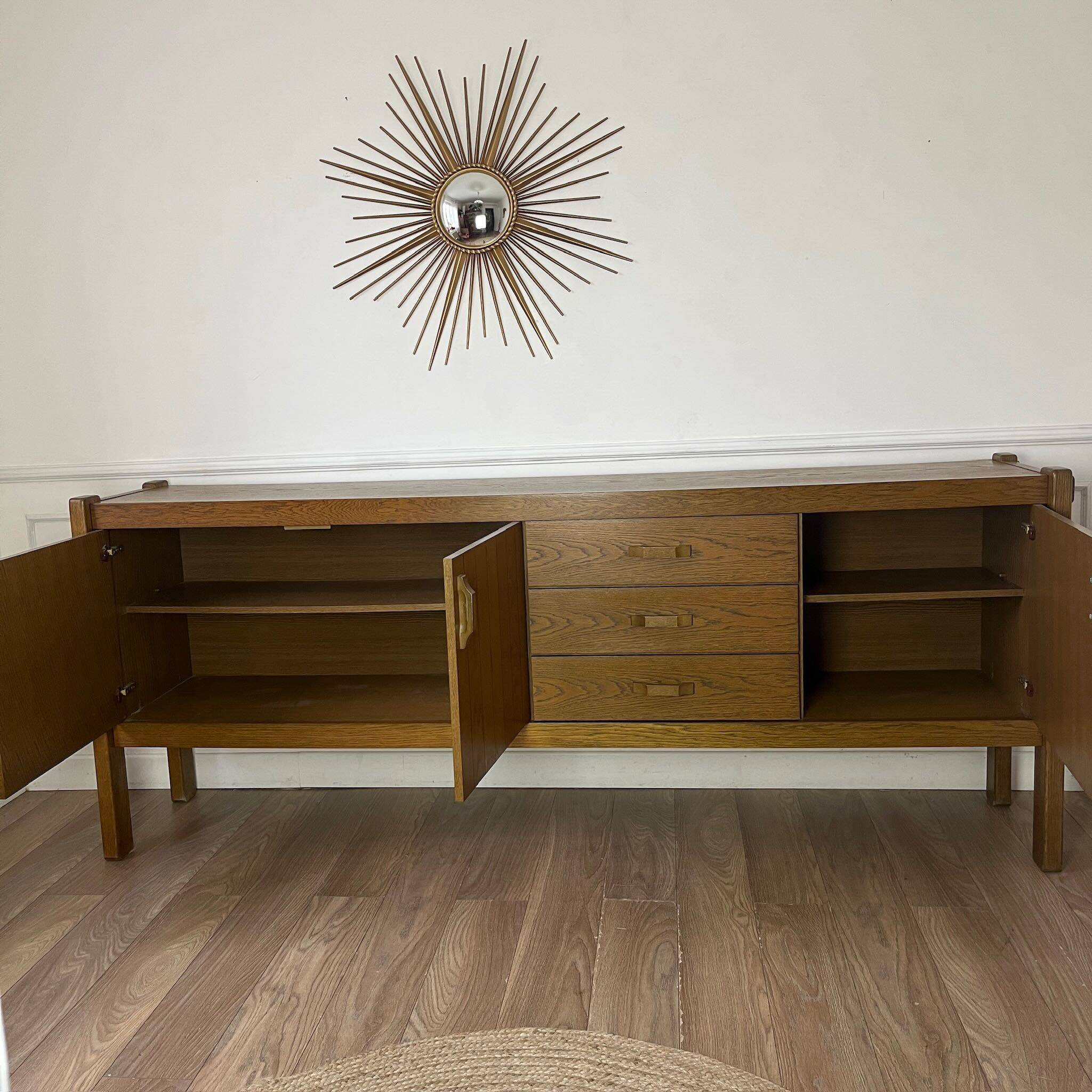 Large vintage brutalist sideboard