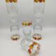 Vintage stemmed glass with floral decoration