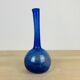 Vase soliflore verre bullé bleu
