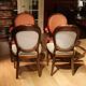 Set of 4 antique mahogany dining room chairs Louis Seize 1780-1810