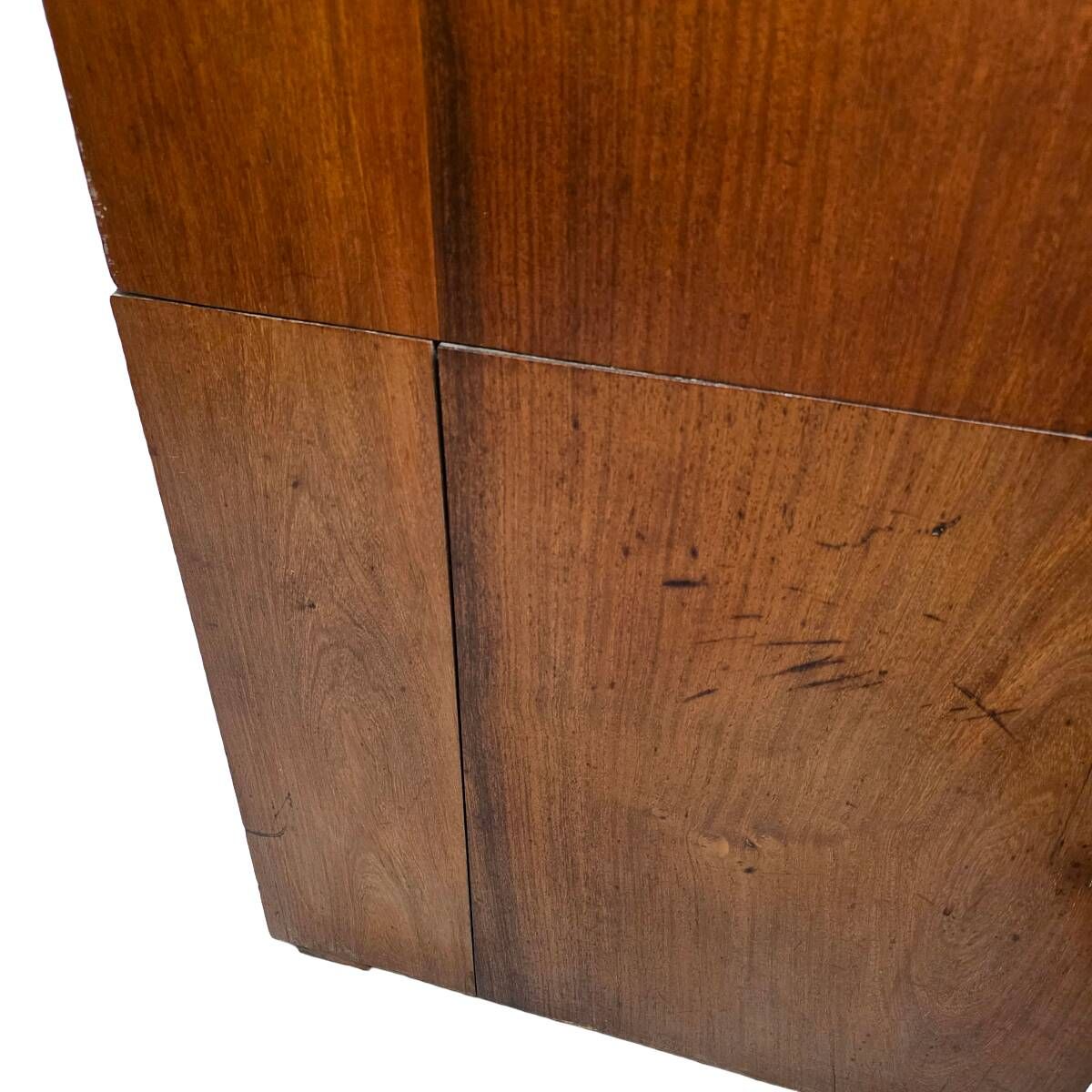 Antique English Mahogany Campaign Chest Of Drawers, 1820/30s