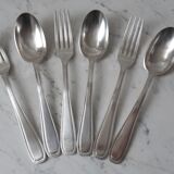 Set of silver metal cutlery 20s