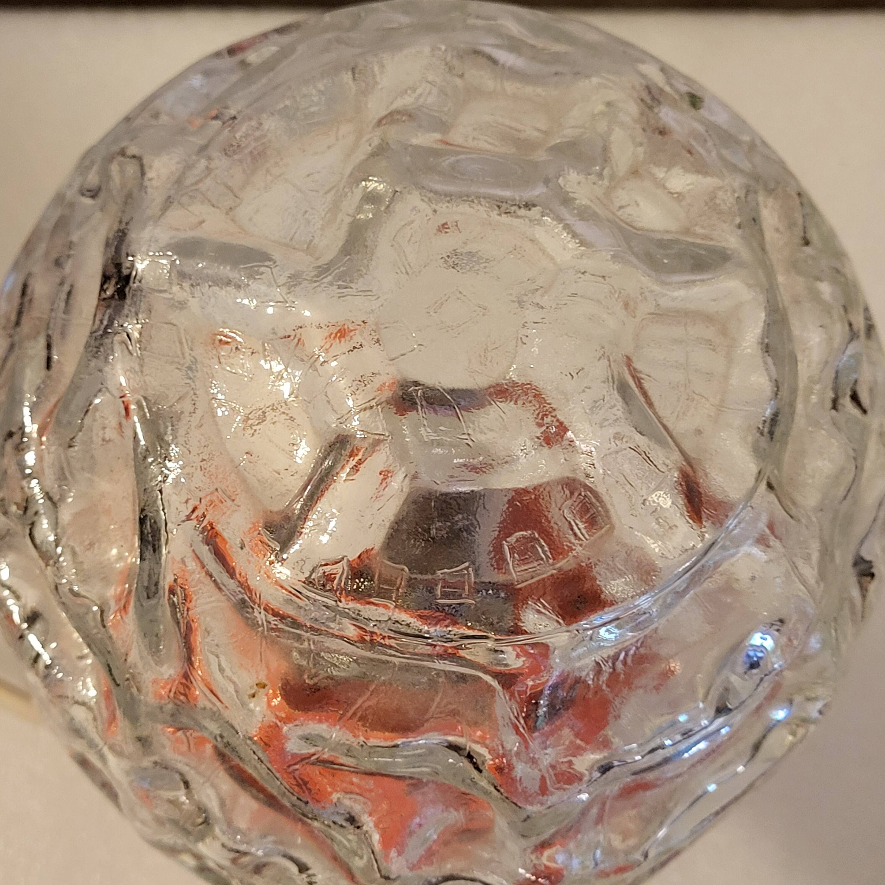 Lampe globe orange, space âge, Allemagne, 1960-70