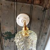 Vintage molded glass wall light