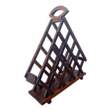 Old bottle holder / bottle rack Vintage Solid wood Unique piece