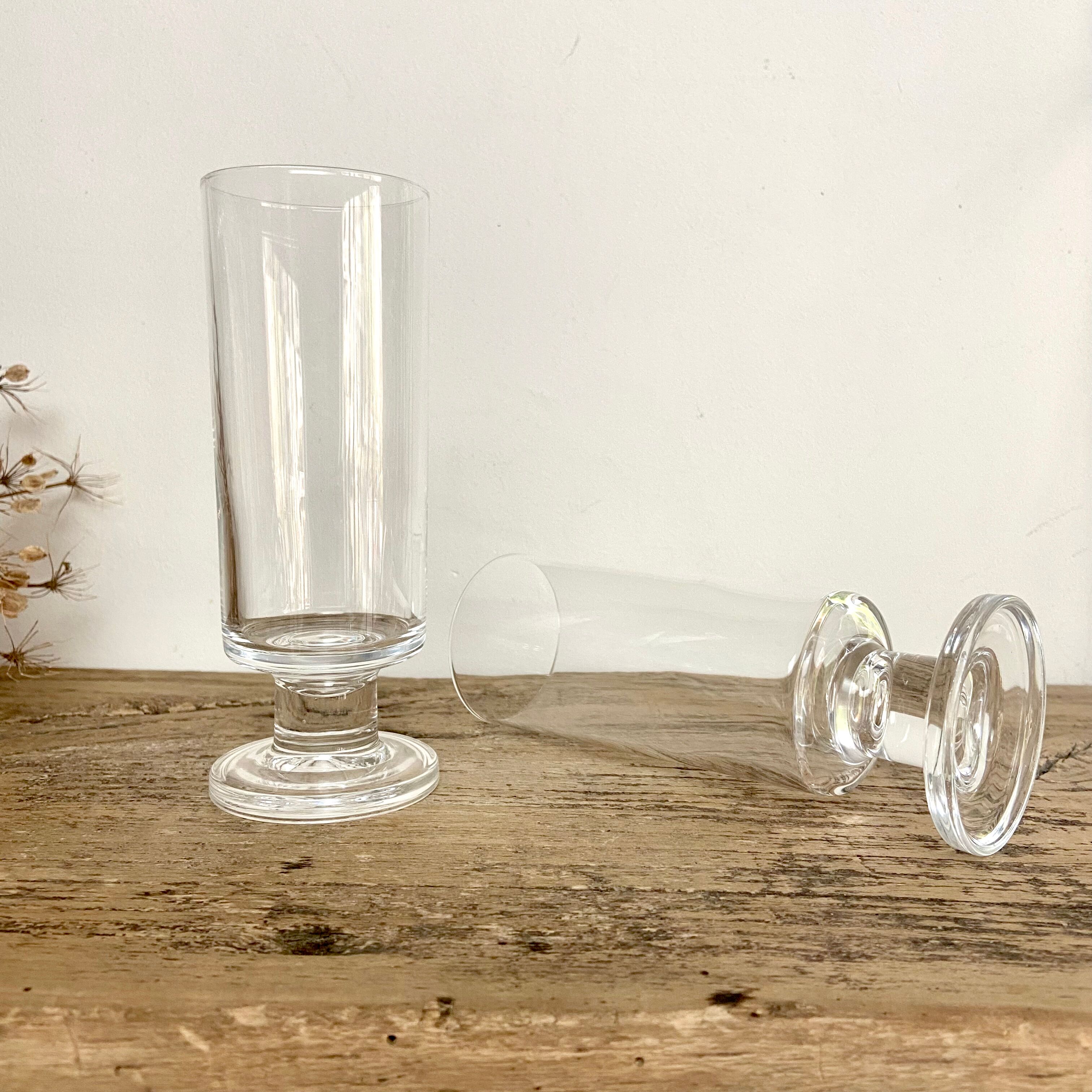 4 vintage champagne flutes