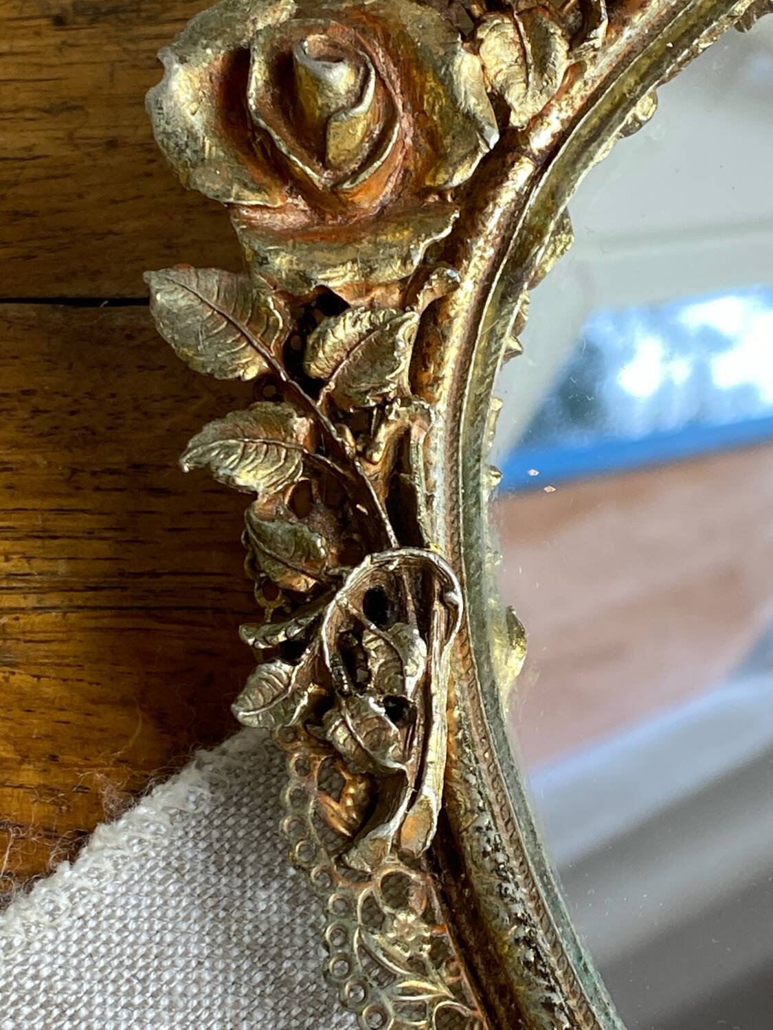 Brass mirror tray