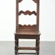 French antique Lorraine chair made of oak from the 18th century