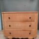 Commode vintage en bois en plaquage clair