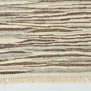 Beige Brown Ethnic Vintage Kilim Rug, 242x311Cm