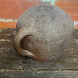 Ancient Glazed Stoneware Cruché with Double Handle, 19th Century Vintage