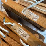 Pair of Translandia Denmark Scandinavian vintage wooden articulated wall lights 1960s