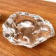 Mid-century Scandinavian heavy frosted glass table and ashtray, 1960s, set of 2.
