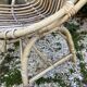 Set of 3 vintage rattan armchairs