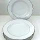 6 deep plates in white porcelain