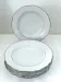 6 deep plates in white porcelain