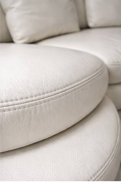 High-end white leather sofa