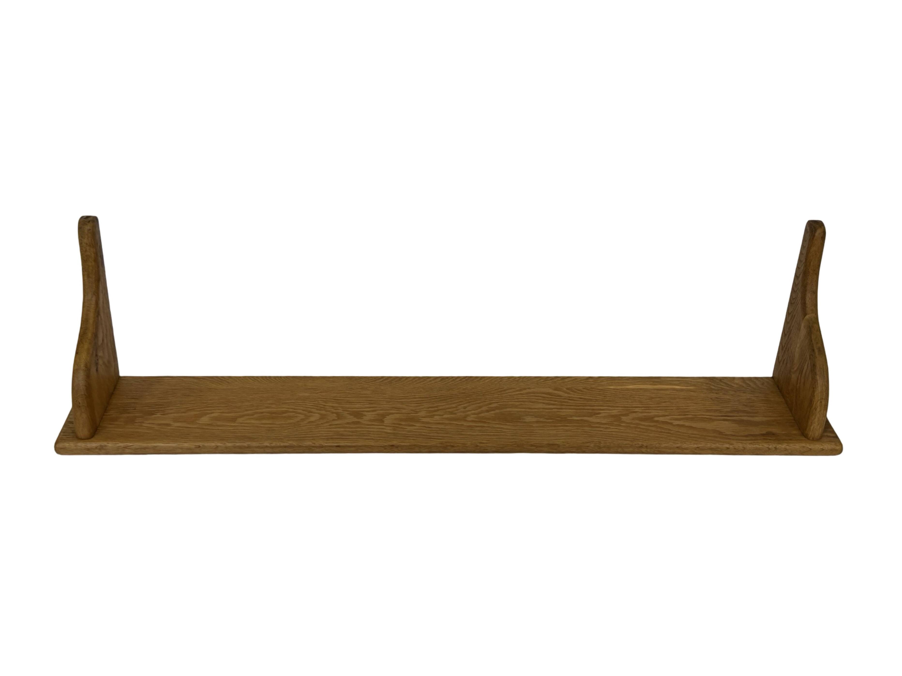 Vintage oak wall rack book shelf 1970s wood minimalist design