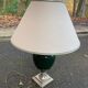 1960s lamp in green lacquered ceramic