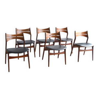 Série de six chaises par Erik Buch