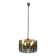 Grey glass chandelier with a brass body, 1960, Italy