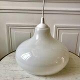 supension en opaline blanche design champignon années 70
