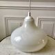 supension en opaline blanche design champignon années 70