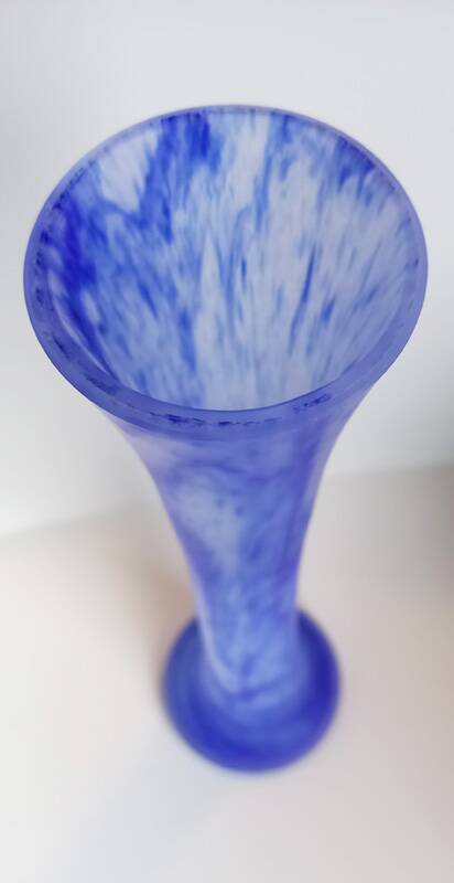 Large soliflore vase in blue glass paste – 1970s.