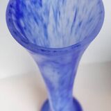 Large soliflore vase in blue glass paste – 1970s.