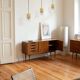 Brass and bubble glass pendant lights by veb narva, 1970s