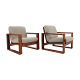 1960s Miroslav Navratil Pair of  Armchairs in Bouclé Upholstery