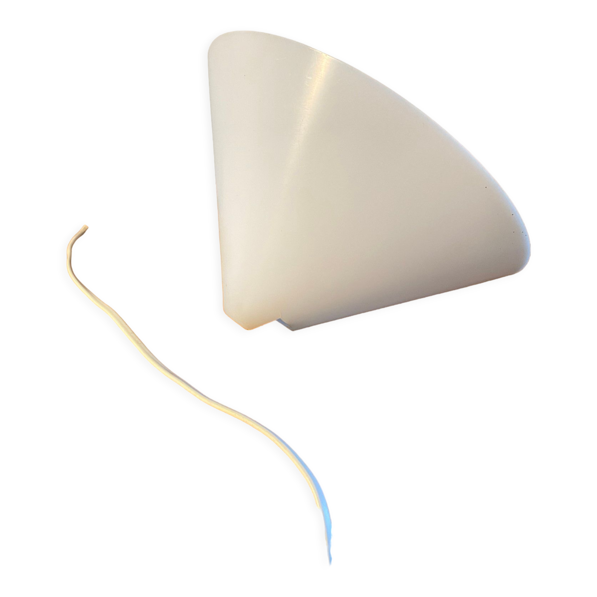 Teak and acrylic wall lamp