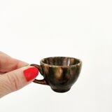 Duo of flamed bowls and matching dinette cups