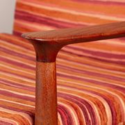 Pair of Danish armchairs in solid teak and fabric, Svend Aage Eriksen 1960.