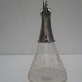 old ewer/carafe in crystal and tin
