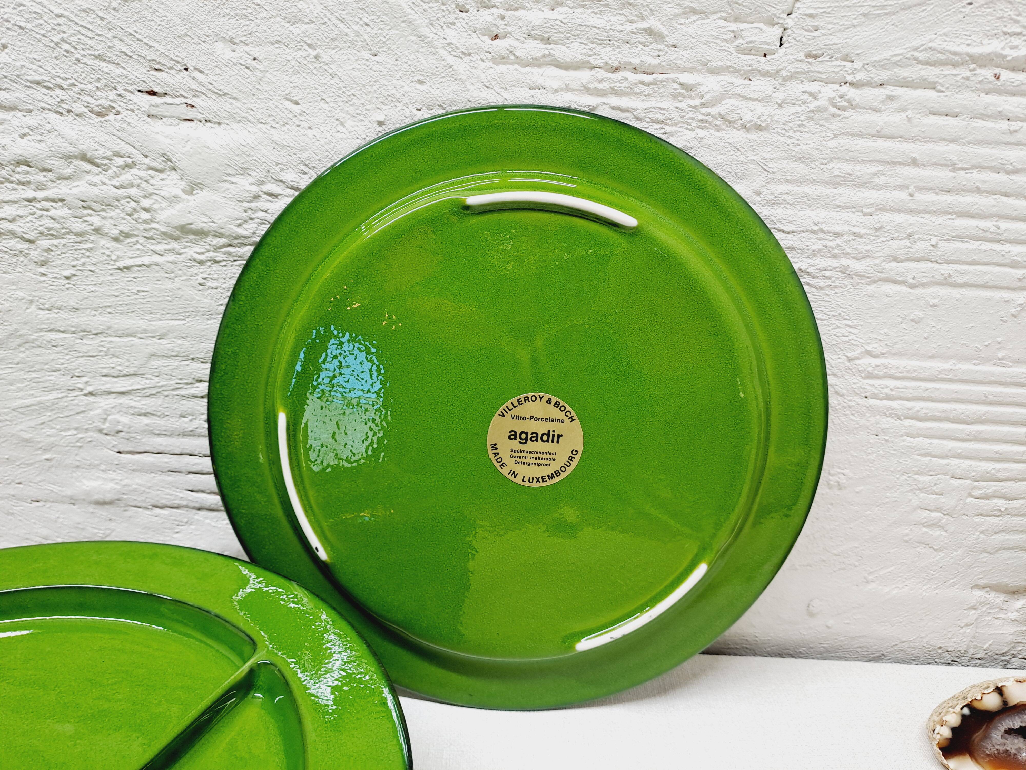 Set of 6 Villeroy and Boch fondue plates