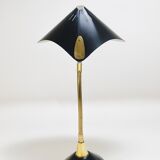1950s Cosack Cobra black desk or table lamp in brass, mid-century, Stilnovo style.