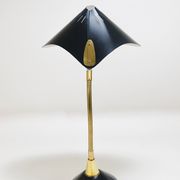 1950s Cosack Cobra black desk or table lamp in brass, mid-century, Stilnovo style.