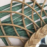 Vintage rattan mirror, 1960