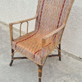 Rattan armchair "A la Girafe"