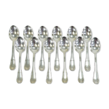 12 large spoonfuls Boulenger in silver metal model regence berry