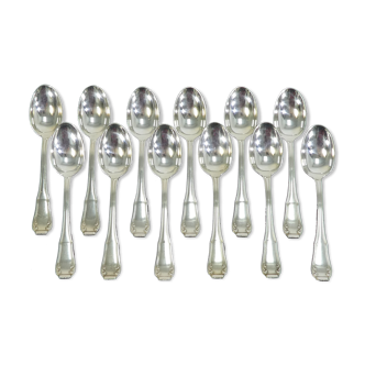 12 large spoonfuls Boulenger in silver metal model regence berry