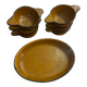 Plat et 6 bols en terre cuite