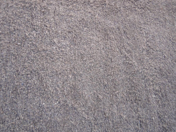 tapis gris uni Beni Ouarain en LAINE marocain berbere 288 x 195 cm
