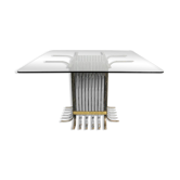 Table à manger en acier laiton 70