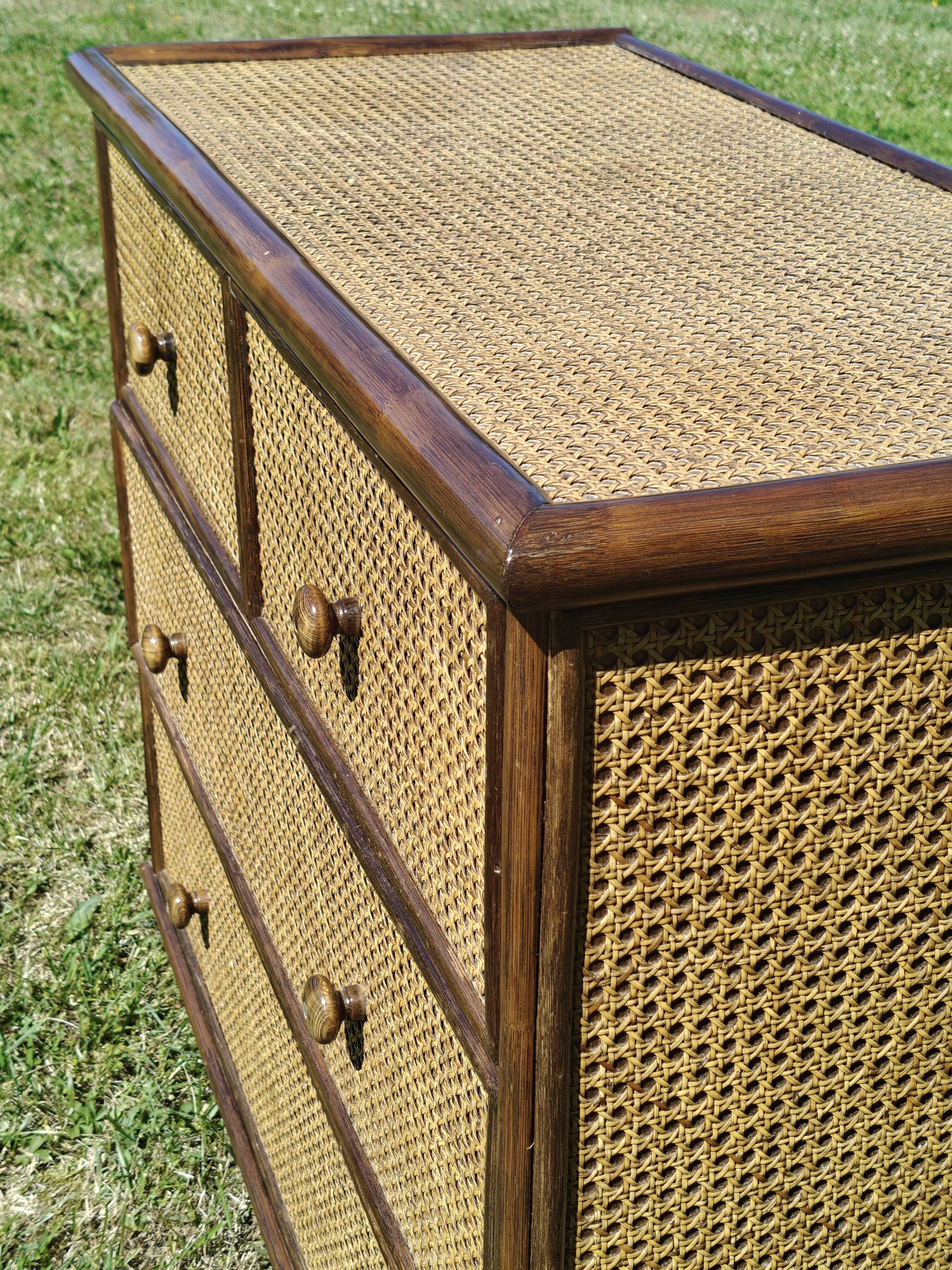 Commode en Rotin